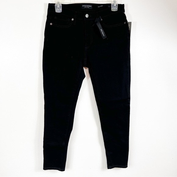 NEW Banana Republic Black Denim Skinny Jeans Size 29S - Picture 1 of 11